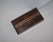 Fancy Walnut with Maple Inlay 4 x 8 Box Handmade Box