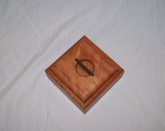 Fancy Cherry 4x4 Box Stach Box Handmaid Keepsake Box Small wood box Jewelry Box Watch Box