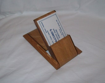 Quarter Sawn Oak and Walnut Business Card Holder