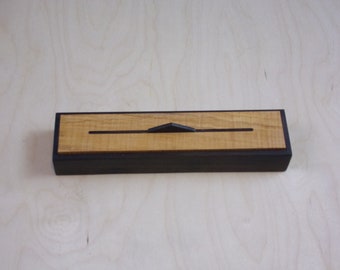 Wenge with Fiddle Back Maple Top Incense Box Small wooden box