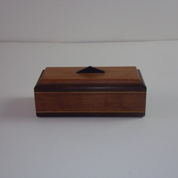 Custom Keepsake Box Highly Figured Fancy Cherry with Walnut trim 4 x 8 box keepsake box or treasure box 2