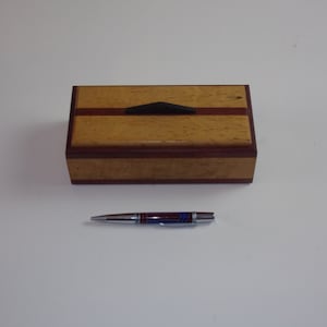 Birds Eye Maple with Bubinga Inlay Keepsake Box 8&#39;&#39;x4&#39;&#39;x2 1/2&#39;&#39;