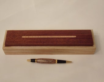 Hickory with Mahogany Top Incense Box Small wooden box