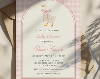 Mother Goose Baby Shower Invitation | Nursery Rhyme Theme (5x7 Digital Download)