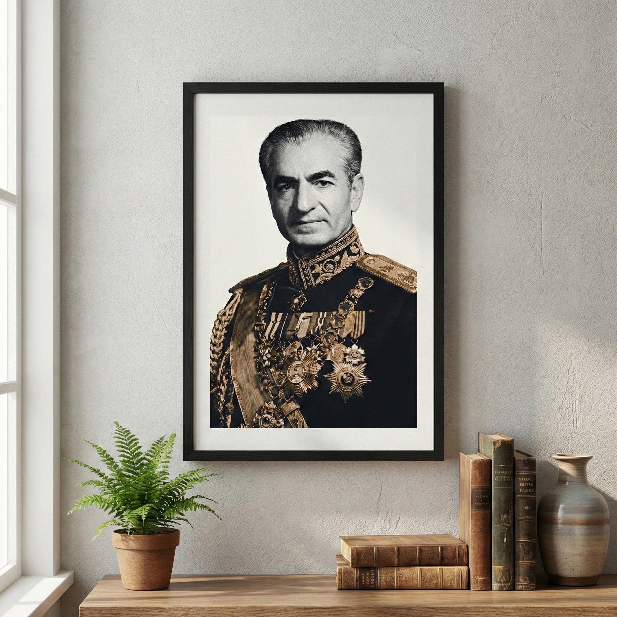 モハンマド・レザー・パフラヴィーの肖像画 | イラン国王の版画 | 現代