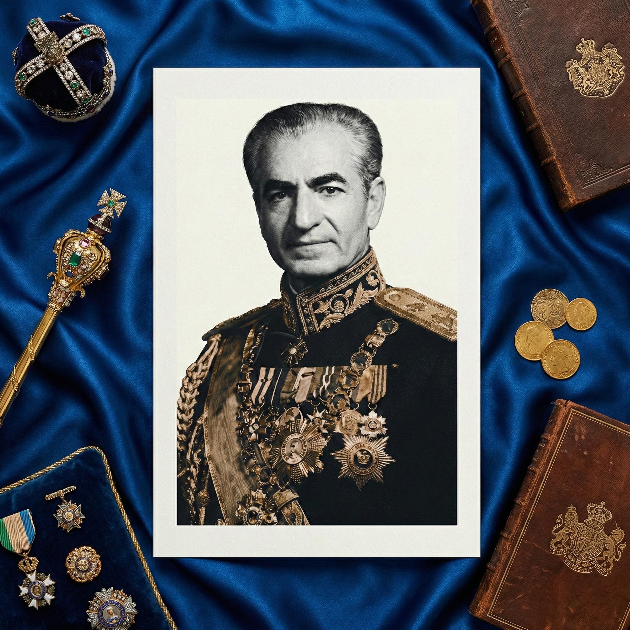モハンマド・レザー・パフラヴィーの肖像画 | イラン国王の版画 | 現代