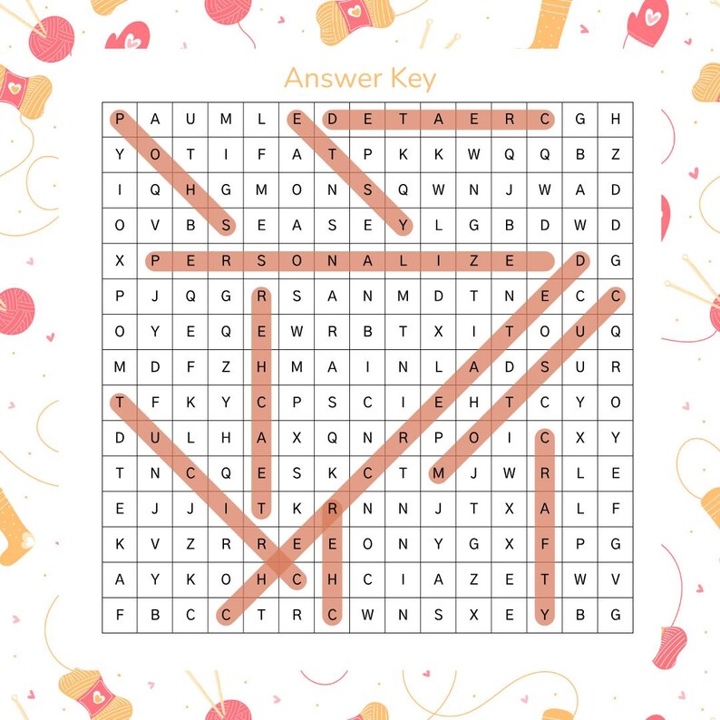 Personalized Word Search Puzzle: Custom Printable PDF - Etsy