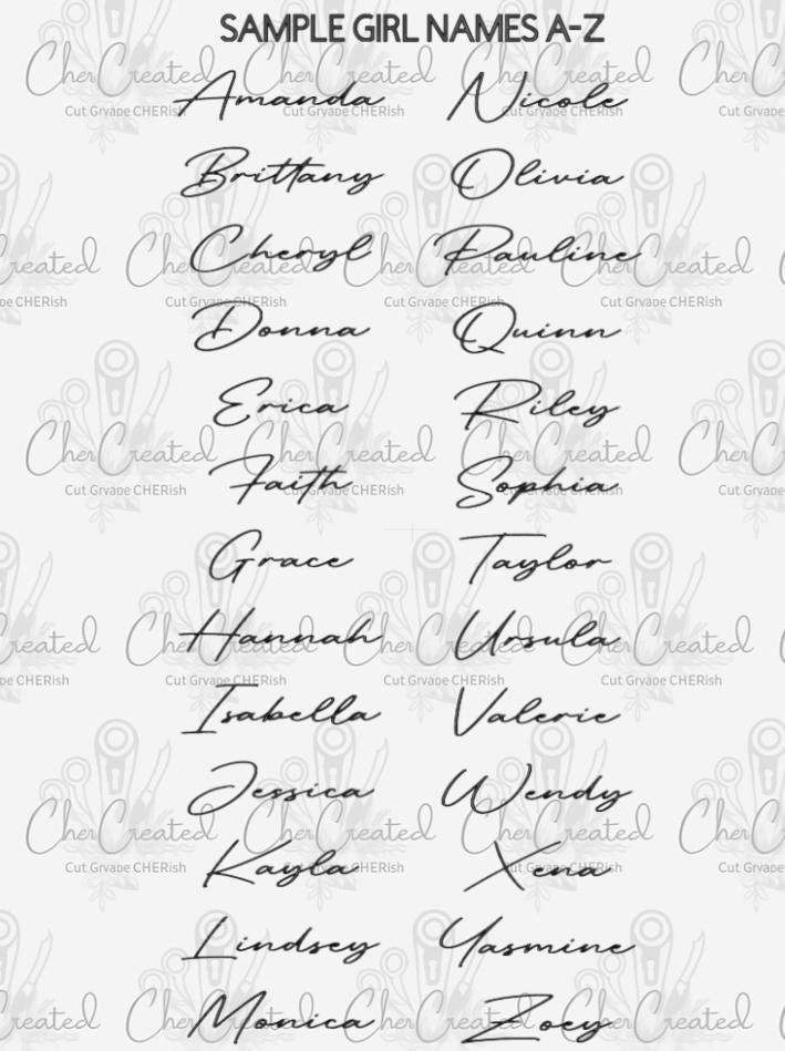 Personalized Script Name Vinyl Decal: Custom Sticker for Gifts - Etsy