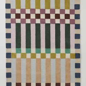 Anthropologie Hoxton Multi Handmade Tufted Wool Area Rug For Bedroom Livingroom Office Kitchen Nursery Entryway modern Rug