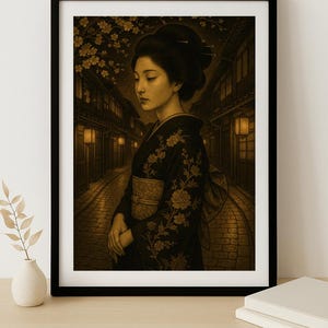 Modern Japanese Geisha Print