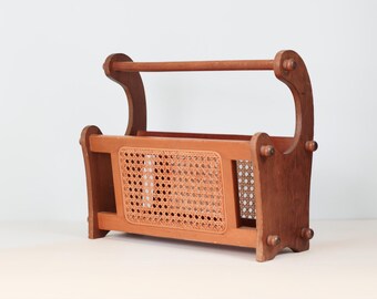 Vintage Wood Magazine Rack: Mid-century Home Decor - Etsy