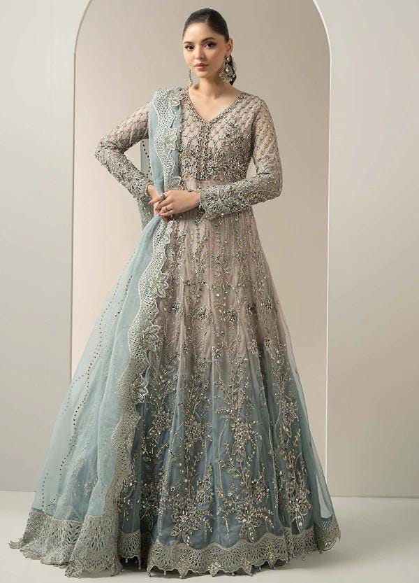 blue prom dress with sleeves Elegant Long Blue Mermaid Long Sleeves Lace Prom Dress With Train