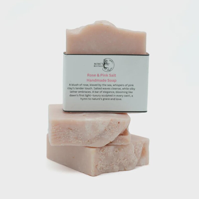 Rose & Himalayan Pink Salt Soap – Handmade Exfoliating Soap - Etsy