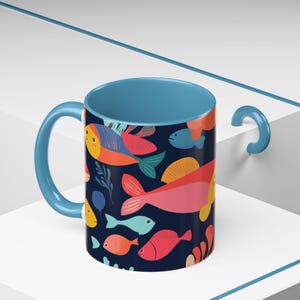 Colorful Fish Coffee Mug: Ocean Theme Drinkware