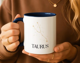 Taurus Mug, Taurus Zodiac Gift, Custom Taurus Mug, Horoscope Mug, Astrology Mug, Cute Birthday Gift for Her, Taurus Birthday