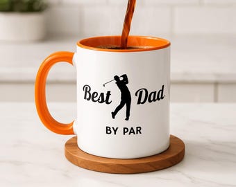 Best Dad By Par Coffee Mug, Golf Dad Mug, New Dad Golf Gift, Dad Birthday Golf, Dad Golf Lover Gift, Dad Coffee Mug, Dad Golf Coffee Cup