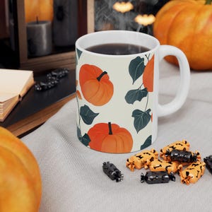 Autumn Pumpkin Ceramic Mug: Cozy Fall Coffee Cup