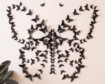 Black 3D Butterfly Wall Art