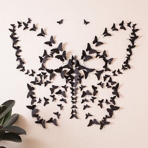 Black 3D Butterfly Wall Art