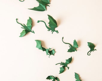 3d Dragon Decor Game Of Thrones Inspired Paper Dragon Wall