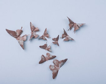 3D Butterfly Wall Art: French Linen Paper Butterflies for Wall Decor, Nursery, Children's Room