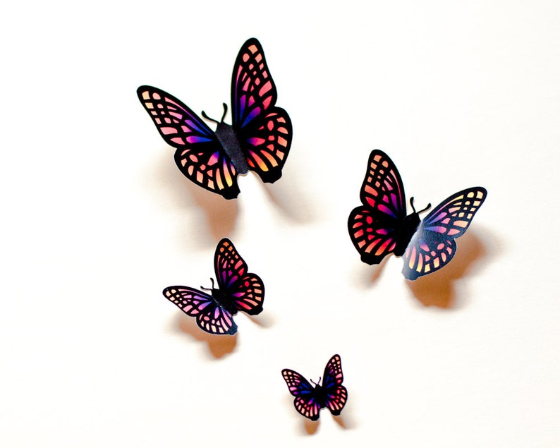 Download Blue Gradient Butterfly Wall Art For Nursery Whimsical Home Decor 3d Wall Butterflies Dorm Wall Decor Home Living Sultraline Id