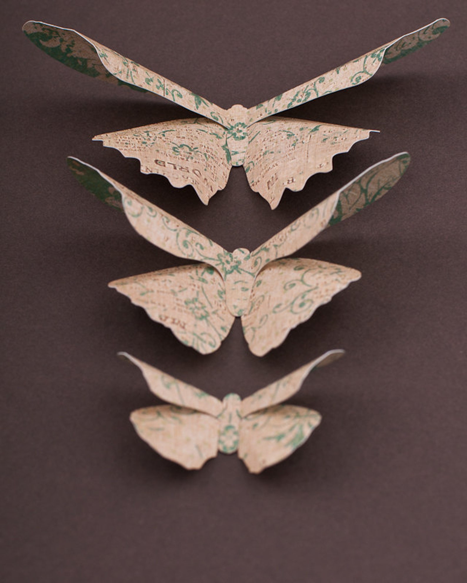 3D Butterfly Wall Art Vintage Newspaper Paper Butterflies for Etsy