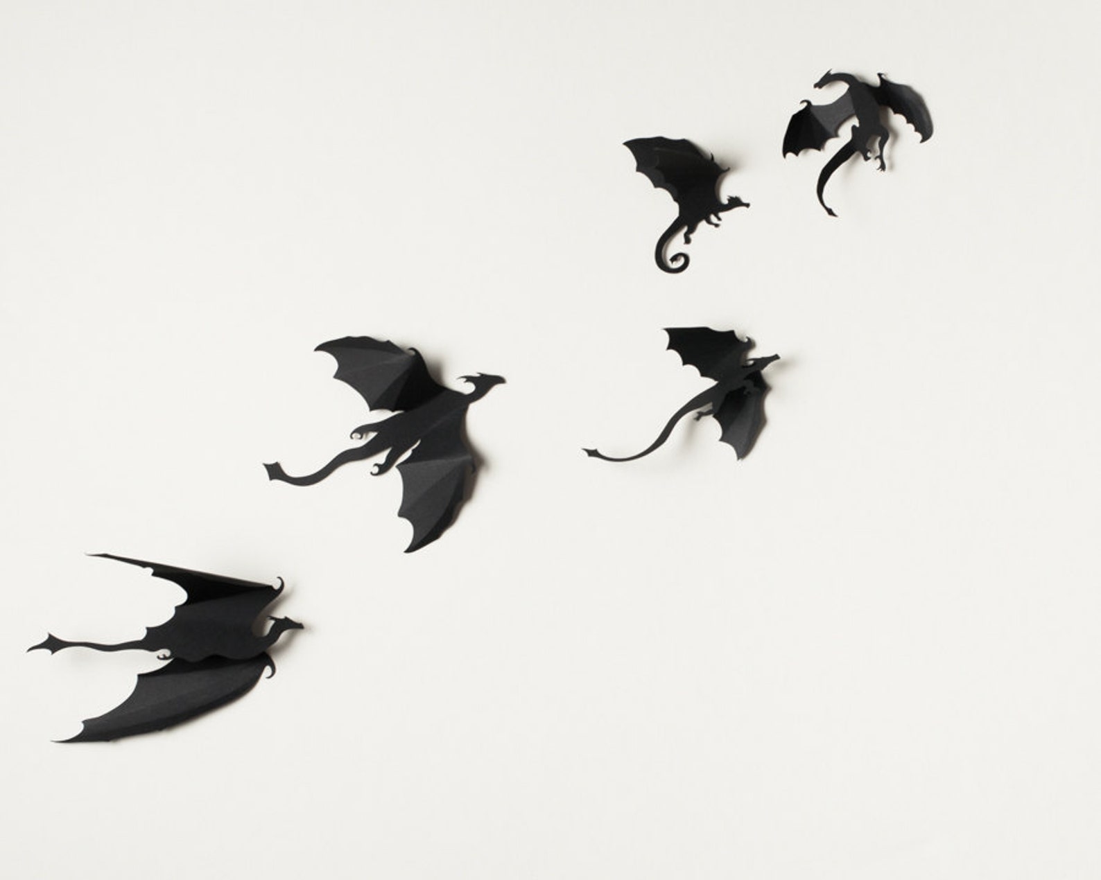 Game of Thrones Gift Dragon Wall Art: Dragon Silhouettes - Etsy