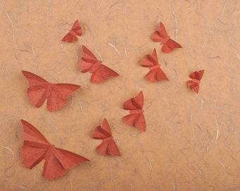 3D Butterfly Wall Art: Mahogany Paper Butterflies for Dorm Decor, Nursery, Children's Room