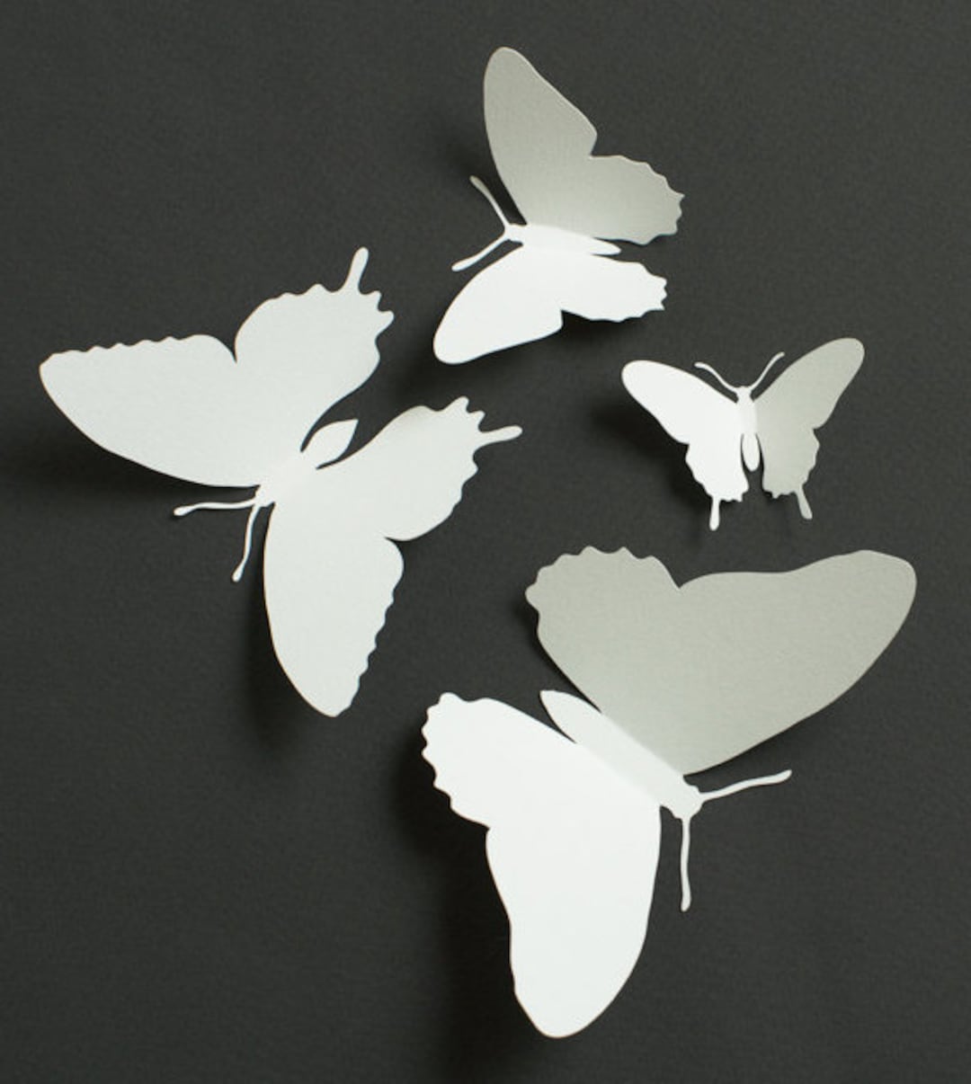 Paper Butterflies, White Butterfly Garden Wedding Table Decor Etsy
