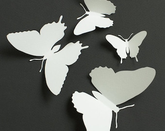 Paper Butterflies, White Butterfly Garden Wedding Table Decor