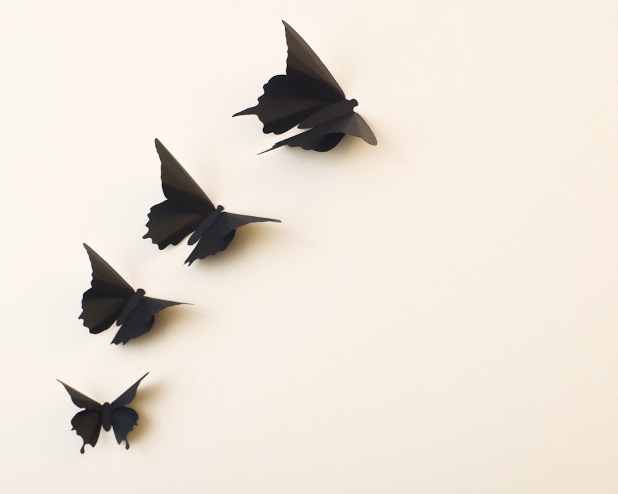 Gossip Girl Wall Art Black Butterfly Wall Decor 3D Wall Etsy