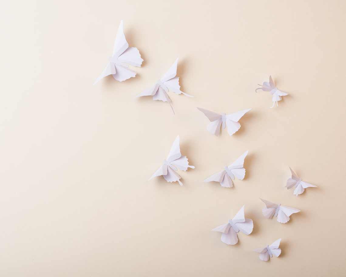 Pale Purple Butterfly Decor 3d Wall Butterflies for Nursery Etsy