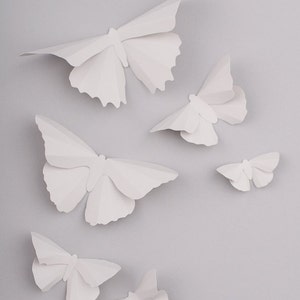 3D Butterfly Wall Art: Platinum Silhouettes for Girls Room, Nursery, and Home Art Decor image 3