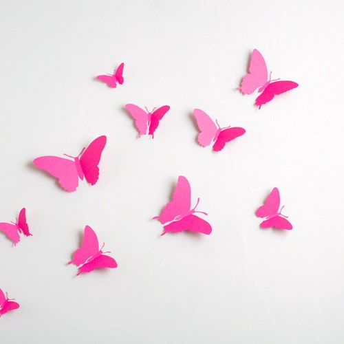 3D Wall Butterflies 3D Butterfly Wall Art for Nursery Etsy