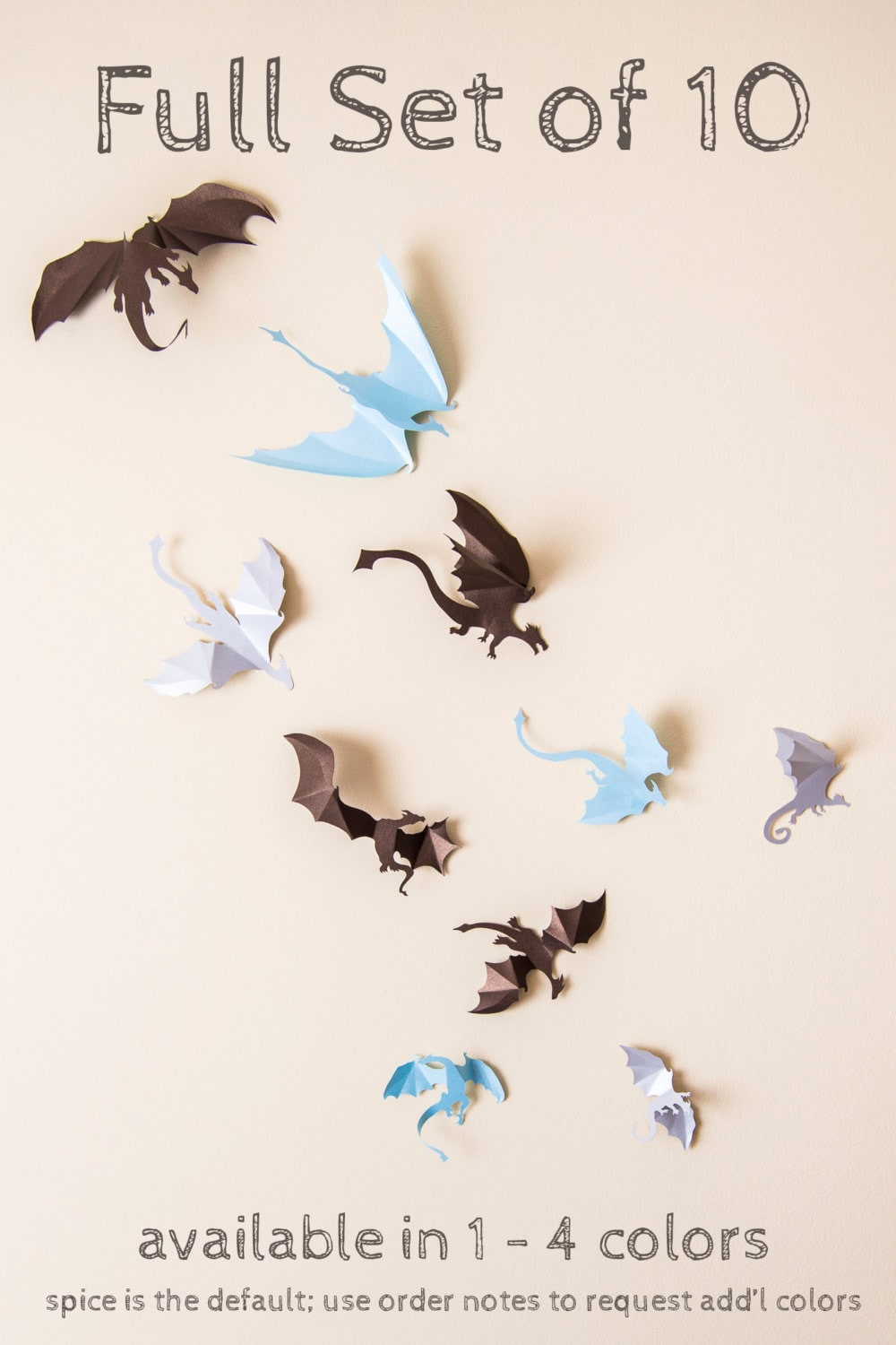 Game of Thrones Gift 3D Dragon Wall Art: Dragon Wall Decals - Etsy