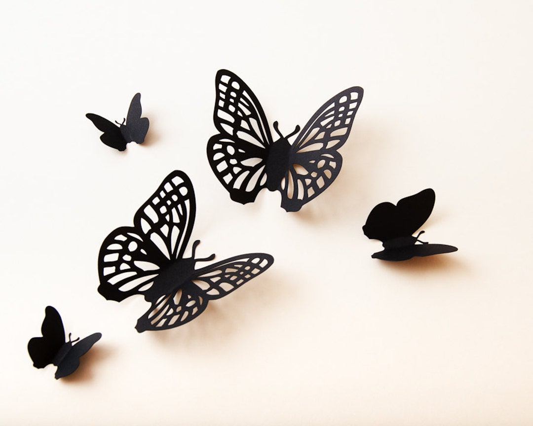 3D Butterflies – Black 24 Pcs – Sales Decor