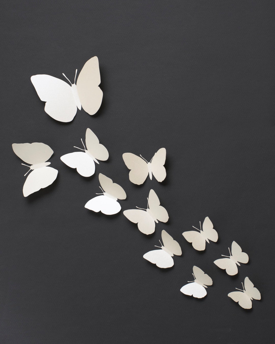 48 Pices Papillon Miroir Bricolage Combins Stickers Muraux Papillons 3d  Dcoration De La Maison