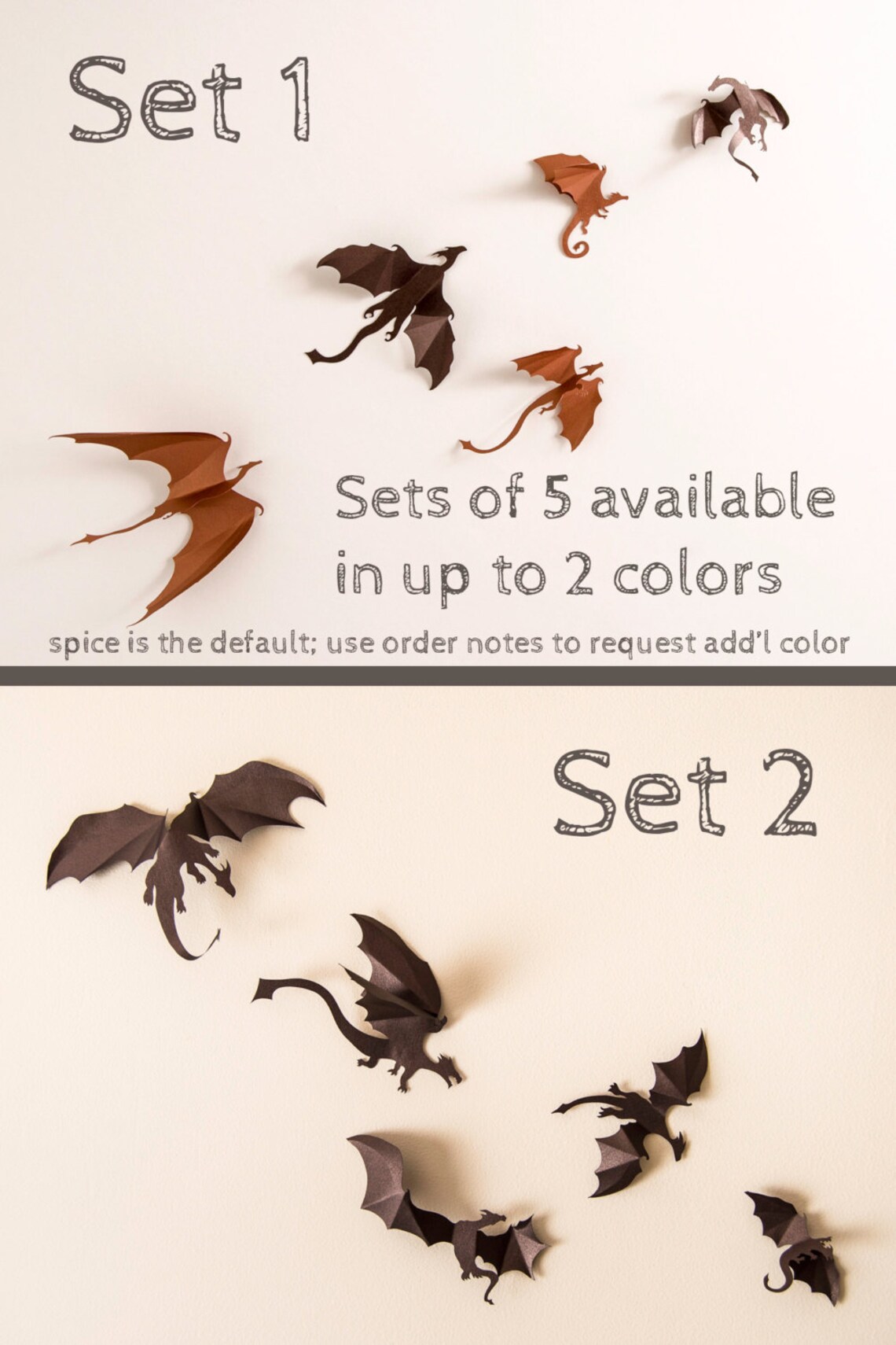 Game of Thrones Gift 3D Dragon Wall Art: Dragon Wall Decals - Etsy