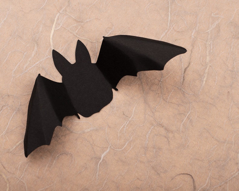 3D Bat Decor Black Paper Bats Halloween Party Decorations Etsy