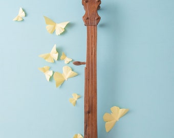 Butterfly Wall Decal, Yellow Paper Butterflies Nursery Wall Art