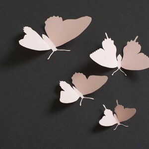 3D Wall Art Light Pink Butterflies for Nursery, Girl's Room image 3