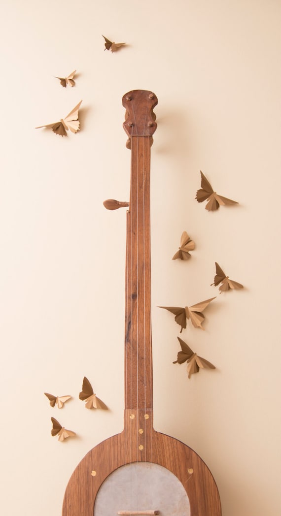 3D Wall Art Bronze Butterflies Apartment Wall Decor, College Dorm Girl