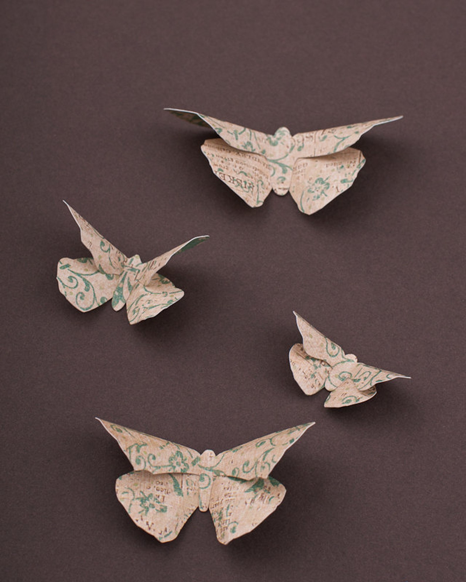 3D Butterfly Wall Art Vintage Newspaper Paper Butterflies for Etsy