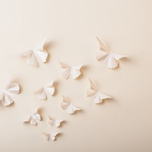 3D Butterfly Wall Art: Pearl Metallic Butterfly Silhouettes for Girls Room, Nursery, and Home Art Decor