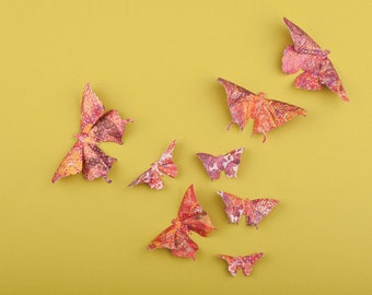 3D Schmetterling Wandkunst: Wildflower Papierschmetterlinge für Wand-Dekor, Kindergarten, Kinderzimmer