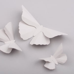 3D Butterfly Wall Art: Platinum Silhouettes for Girls Room, Nursery, and Home Art Decor image 1