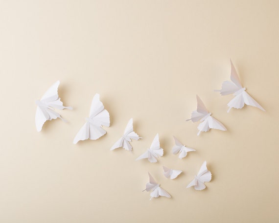 Paper Butterflies 3d Butterfly Wall Art For Nursery Baby Etsy