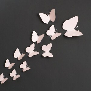 3D Wall Art Light Pink Butterflies for Nursery, Girl's Room image 2