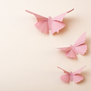 Ash Rose Butterflies for Wedding Decor, Baby Shower Decoration and Nursery Wall Art